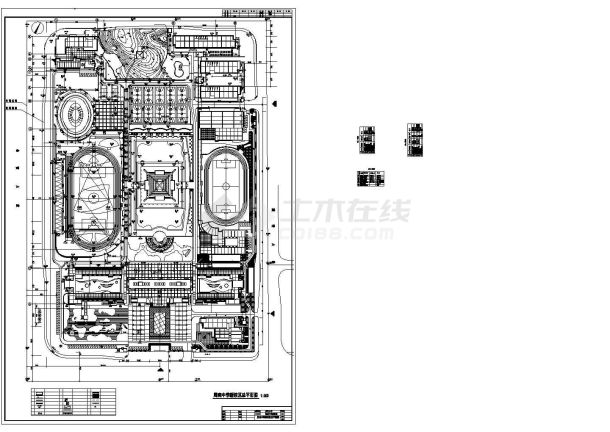 [湖南]某中学道路景观绿化工程施工图，含设计说明-图二