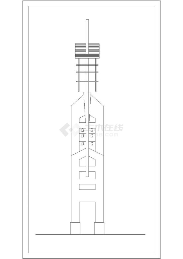 [上海]城市中心公园景观规划施工图CAD-图一