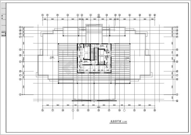 某框架剪力墙结构高层住宅楼设计cad详细建筑施工图-图二