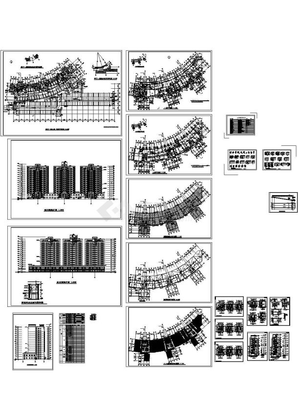 盘锦市某新村住宅楼建筑施工CAD全套图纸-图一