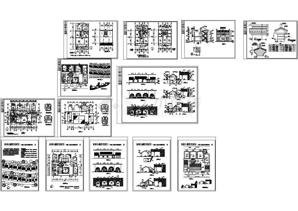 农村小康住宅建筑设计施工CAD全套图纸-图一