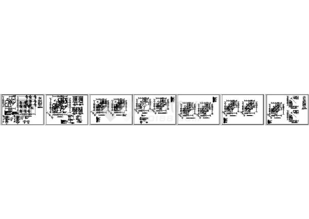 某七层住宅楼建筑施工套图（转角型）CAD-图二
