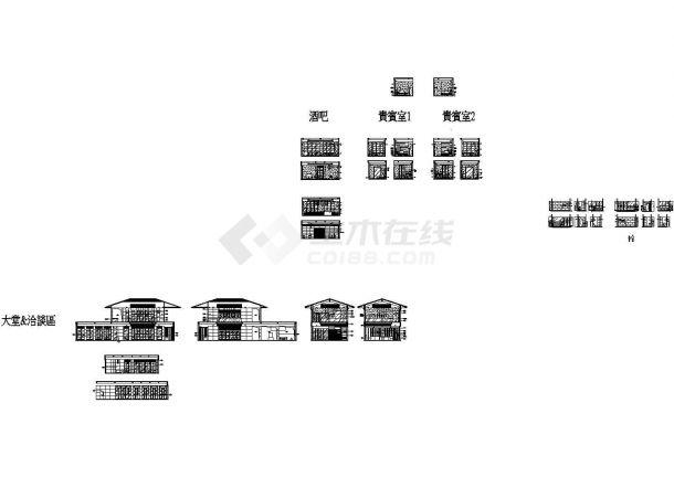 [上海]某售楼中心装饰施工图-图二