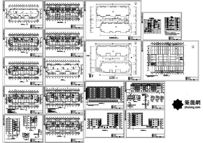 花园住宅楼建筑施工图纸，18张图纸。_图1