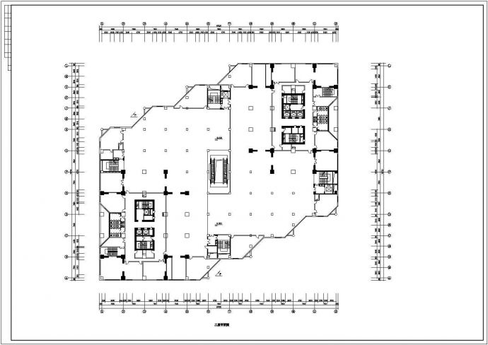 遂宁市某商业街3200平米6层百货商场平面设计CAD图纸（2套方案）_图1