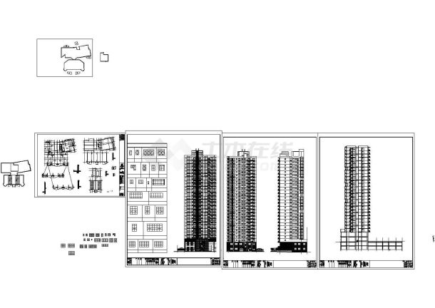 某二十八层商住楼建筑施工套图CAD-图二