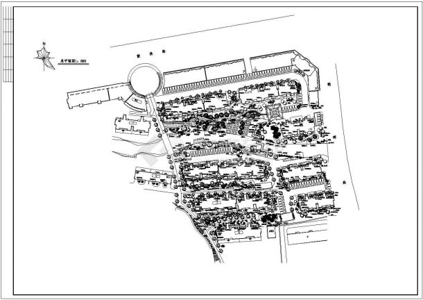 公园广场绿化CAD图纸-某花苑绿化总平面图-图一