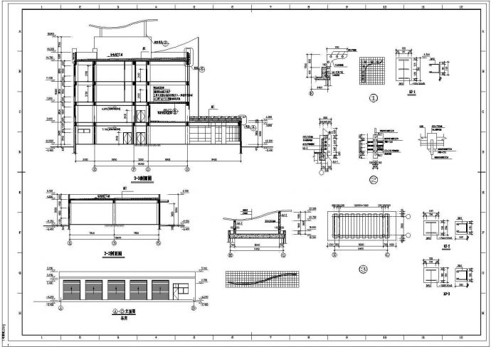 某大型高校食堂建筑设计全套CAD图_图1