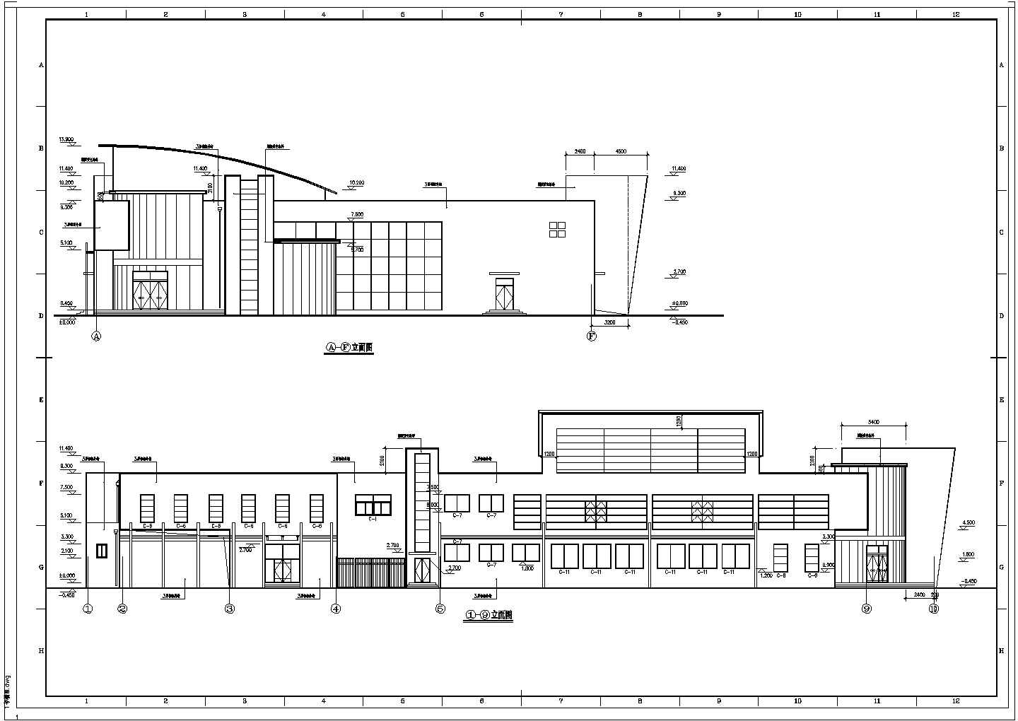 某高校食堂建筑施工全套CAD图纸