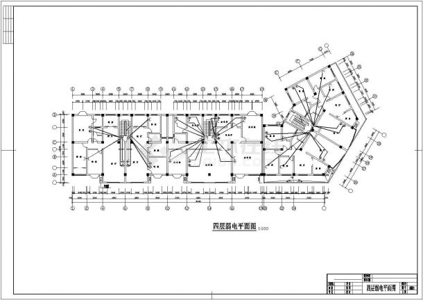 六层框架结构住宅办公楼照明设计方案图-图二