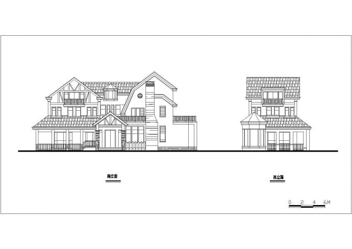 某三层带地下室砖混结构别墅（总建筑面积665平方米）设计cad建筑方案图（标注详细）_图1