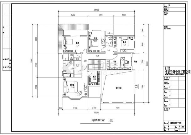 某二层框架结构简欧别墅设计cad建筑方案图（含两种户型设计）-图二