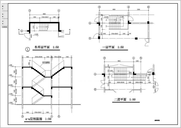 某二层带地下室砖混结构欧式风格别墅设计cad全套建筑施工图（含效果图）_图1