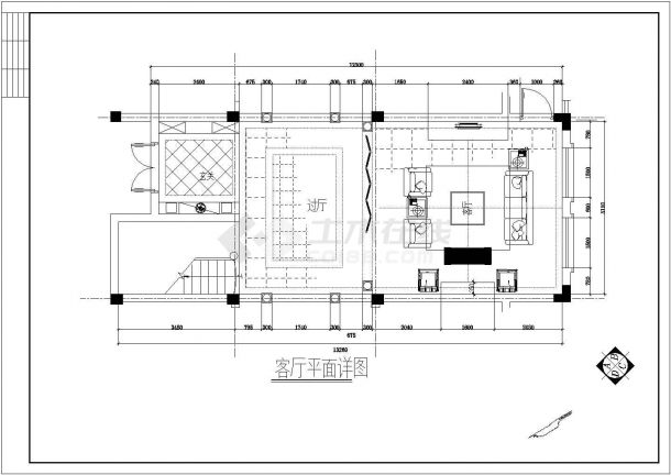 某二层砖混结构欧式别墅室内装修设计cad全套施工图纸（含设计说明）-图一