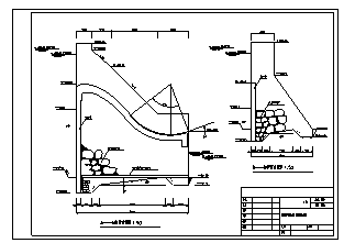 坝设计_某山区小型重力坝设计cad图纸-图一