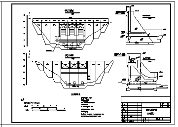 重力坝设计_某水库浆砌石重力坝设计cad图纸-图二