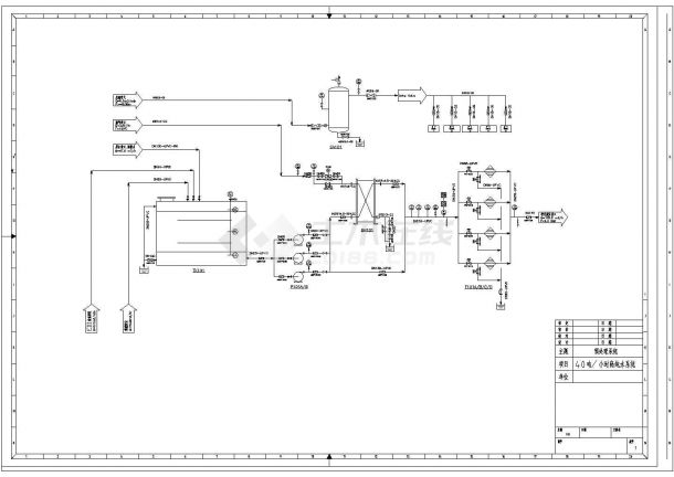 某40吨_小时高纯水处理系统设计cad工艺流程图纸-图二