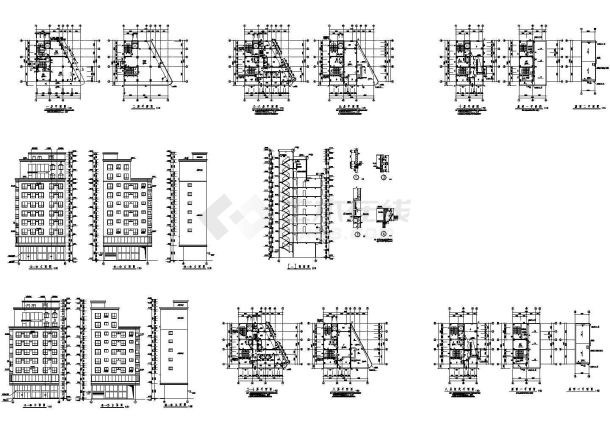 某地多层私人住宅楼建筑CAD施工图-图一