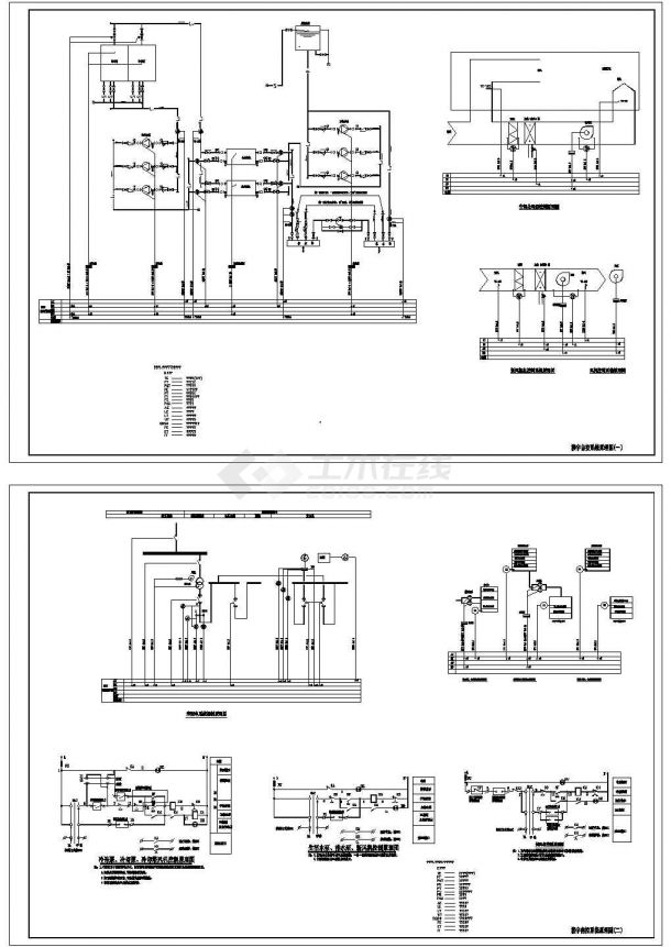 某标准楼宇自控系统电气控制原理设计CAD图纸-图一