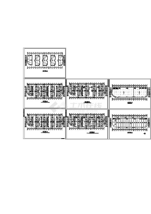 某六层商住楼建筑平面cad设计图纸（标注详细）-图二