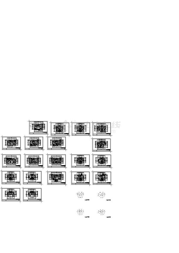 经典高层住宅楼户型设计cad建筑平面方案图纸（甲级院设计）-图二