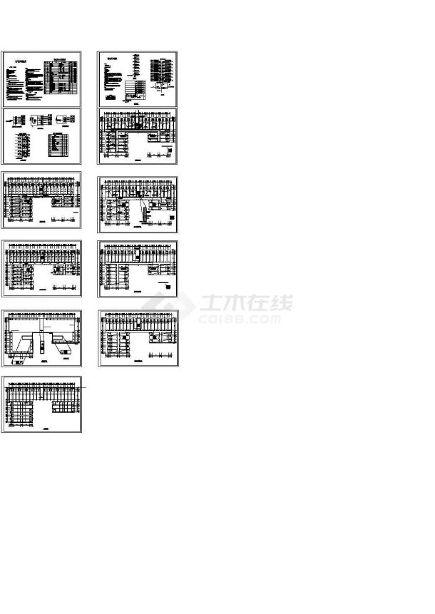 南京实验小学学生宿舍楼强弱电系统设计施工cad图纸，共十一张-图二