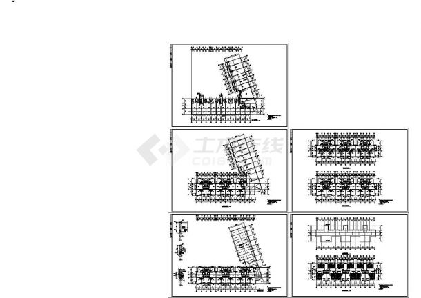 金海岸人家某住宅楼设计cad建筑平面施工图纸（标注详细）-图二
