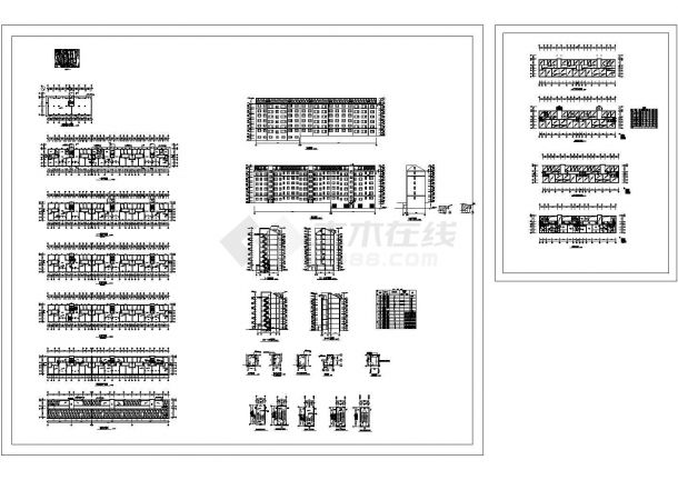 江苏某小区住宅楼建筑设计施工CAD全套图纸-图一