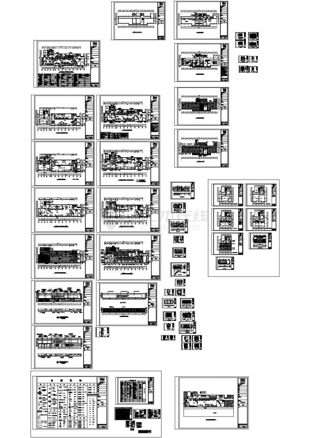 某银行支行建筑施工CAD全套图纸-图一