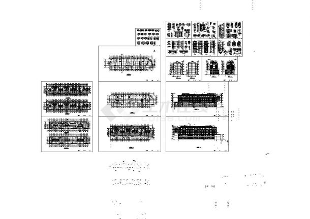某私人小区住宅楼建筑施工CAD全套图纸-图一