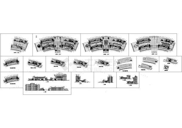 某市多层行政办公大楼设计cad全套平立面施工图（甲级院设计）-图一
