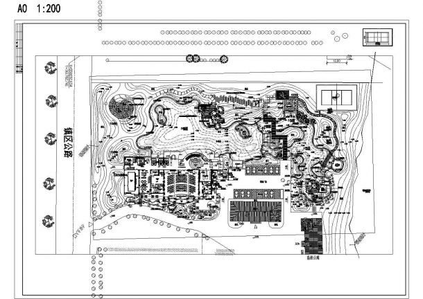 某高级公寓总体规划设计cad总平面施工图（标注详细）-图二