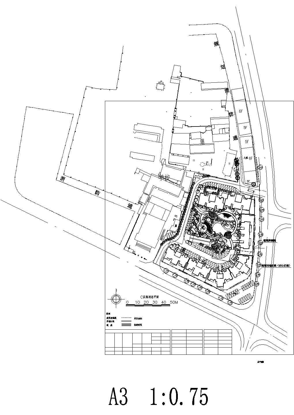 [广西]居住区园林景观绿化平面图CAD