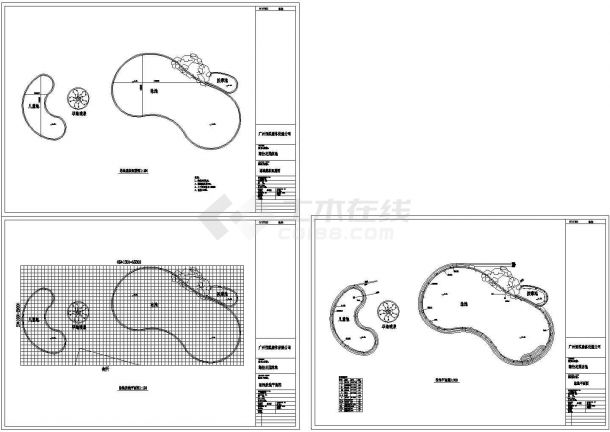 海怡花园景观设计施工全图CAD-图一