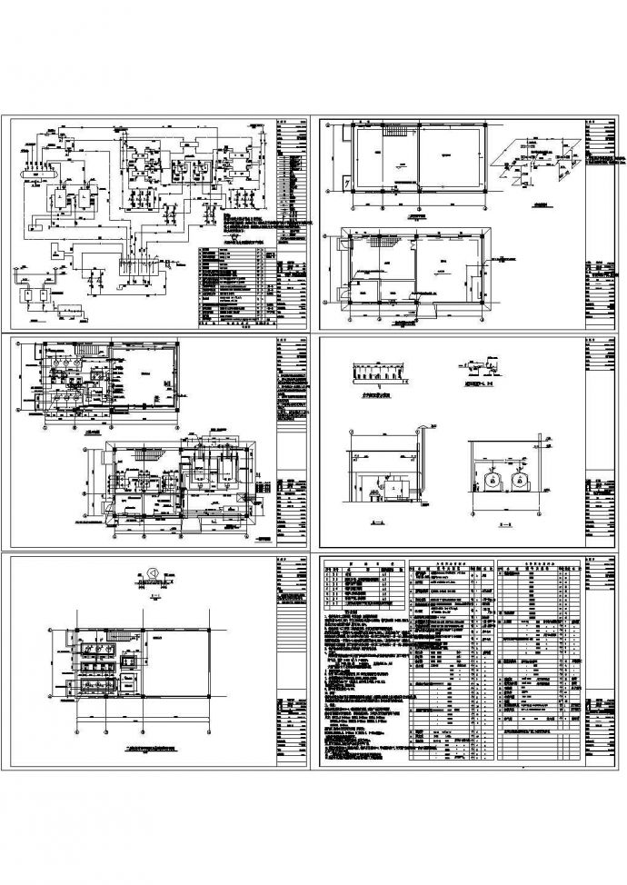 某小区供热锅炉房cad设计建筑施工图纸（含设计说明）_图1