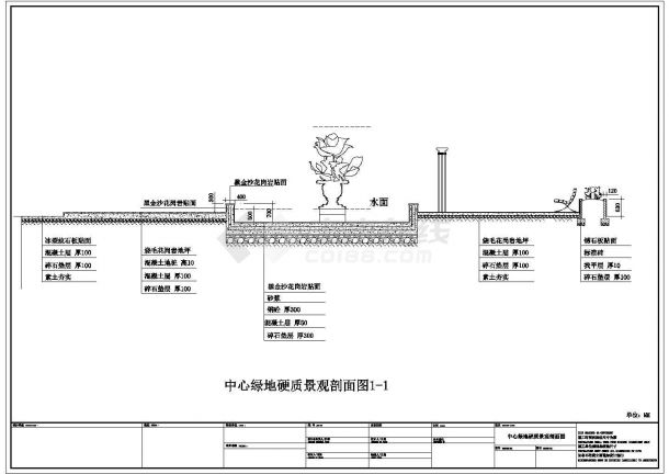 上海某花园小区景观设计施工图CAD-图一