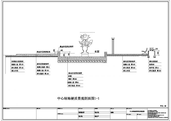 上海某花园小区景观设计施工图CAD_图1