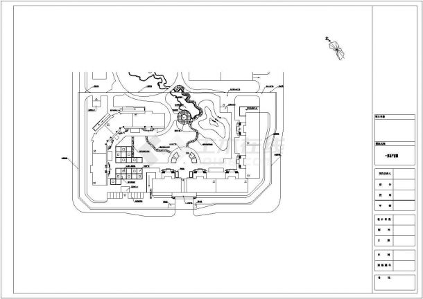 北京某小区景观设计施工图CAD-图一