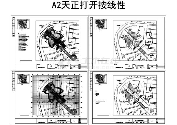 [四川]泸州小区景观规划设计施工图，含设计说明-图二