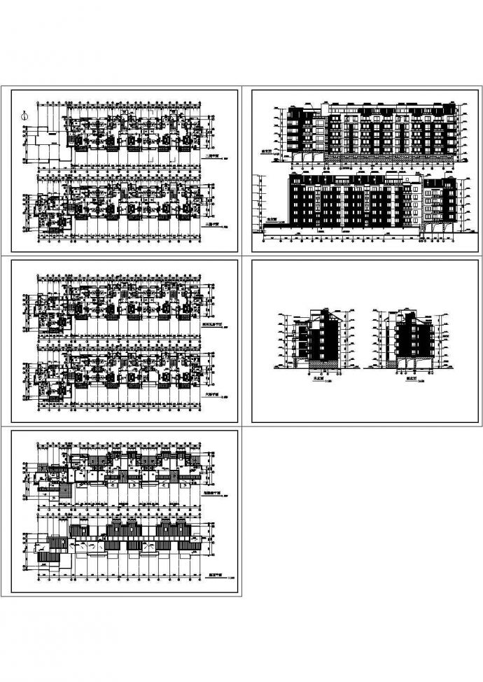 市场某小区经典住宅楼建筑施工CAD全套图纸_图1
