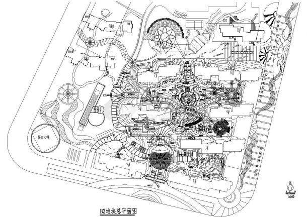 [南昌]某国际型社区景观设计施工图CAD-图一