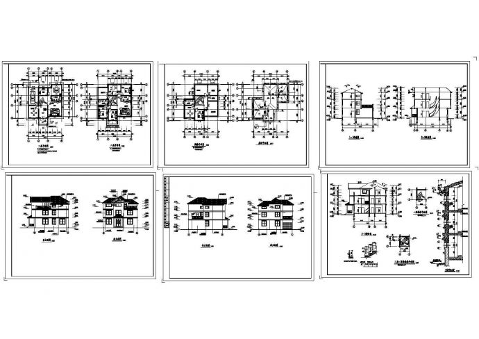 某地精品多层独栋别墅建筑设计CAD施工图_图1