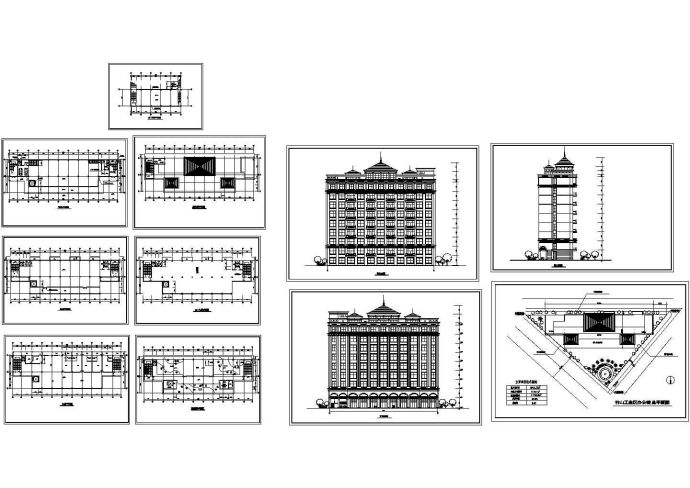 办公楼设计_某中职学校办公楼建筑设计施工CAD全套图纸_图1
