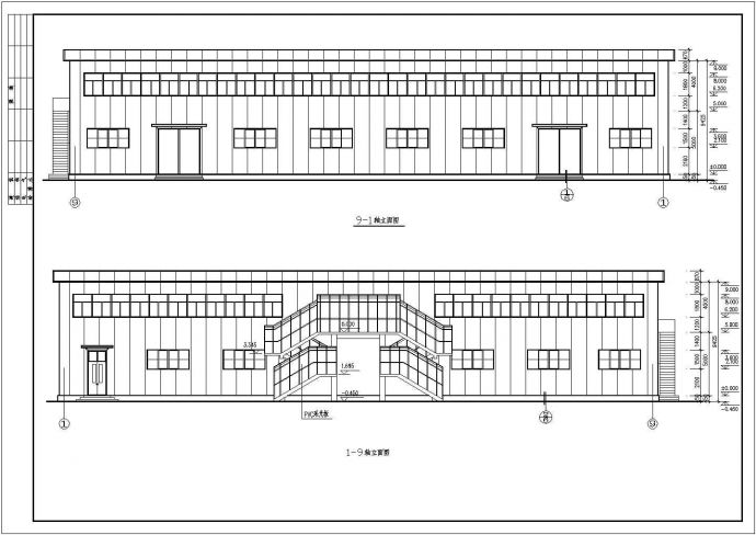 某大学食堂钢结构建筑设计施工图_图1