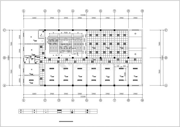 咸宁市某商业街3000平米3层框架商业楼电气系统设计CAD图纸-图一