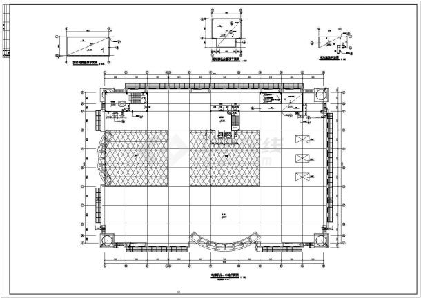 1.2万平米五层框混结构百货商场建筑设计CAD图纸（含电梯机房层）-图二