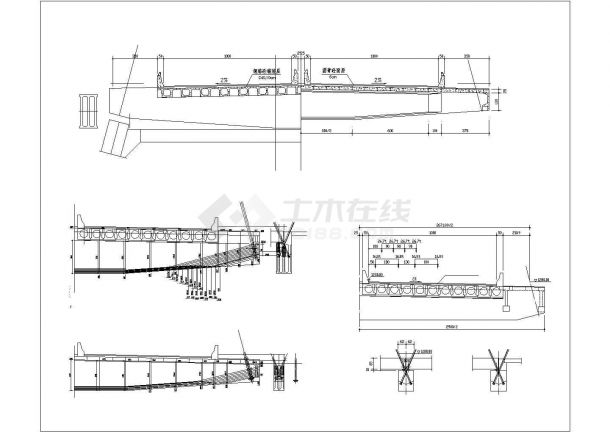 某300m集束钢管混凝土拱桥提篮拱桥CAD平面图-图一
