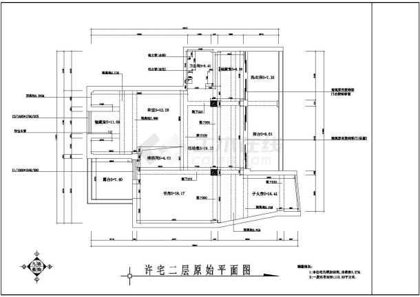 杭州市某现代化村镇390平米2层单体别墅全套装修设计CAD图纸-图一