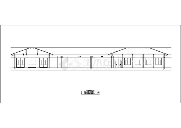 某工厂高级食堂全套建筑方案图-图二