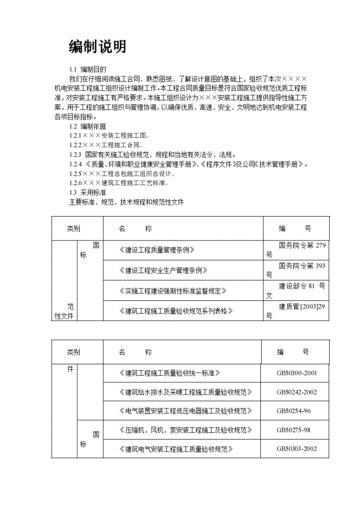 某机电安装工程施工组织设计方案书-图二